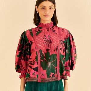 Blush Floral Yard Blouse